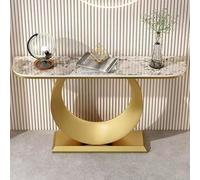 Console de rangement pour entrée, table d'appoint étroite, console demi-lune contemporaine, table d'appoint élégante pour entrée, table de canapé pour couloir et derrière le canapé, meuble c