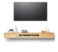 Console de Rangement pour entrée, Table d'appoint étroite, Meuble TV Mural en Bois Massif, Meuble TV Bas Moderne pour Salon, Centre de Divertissement à Domicile (120 x 240 cm / 160 cm)