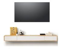 Console de Rangement pour entrée, Table d'appoint étroite, Meuble TV Suspendu en Bois Massif, Meuble TV Mural Moderne, Meuble Bas pour Salon, Plusieurs Tailles : 120 à 240 cm (4 à 8 pi), éta