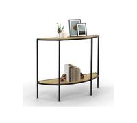 IDMarket Console demi-lune Detroit 1 étagère design industriel