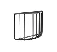 Console Demi-Lune Plateau Céramique Marbré Cadre Métal Gris Anthracite - KLODIE -