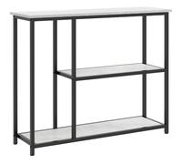 Console d'entrée 100/30/80 cm blanche en acier avec 2 niveaux