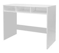 Console d'entrée blanche avec 3 cases ouvertes, meuble d'entrée pour couloir - Longueur 102 x profondeur 33 x Hauteur 75 cm G