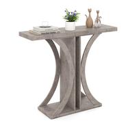 Console d'Entrée COSTWAY de Style Industriel, Cadre Géométrique 100 x 29,5 x 80 cm (L x l x H) pour Salon, Couloir Gris