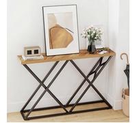 Console d'Entrée COSTWAY - Style Industriel en Bois et Métal 40 x 29,5 x 90 cm (L x l x H) pour Salon et Couloi