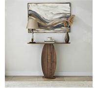 Console d'entrée design organique effet bois foncé MARFA