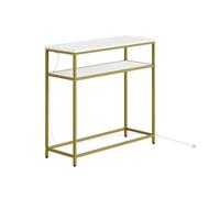 SoBuy Console avec prise intégrée or 80x30x75 cm FSB106-E-G