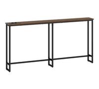 Table console étroite - HOMCOM - style industriel - prises de courant et USB - pour salon entrée couloir - 160x20x80cm - marron