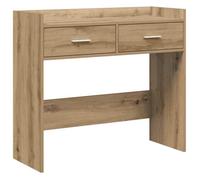 Console d'entrée - Table console chêne artisanal - vidaXL - bois d'ingénierie - 90 x 35 x 80 cm - 2 tiroirs 1190666