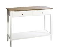 Console design bois Solen - L. 110 x H. 85 cm - Blanc