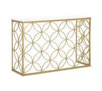 Console Design en Marbre ""Star"" 120cm Blanc & Or