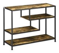 Outsunny Meuble Console Industriel 4 Étagères Spacieuses Bois et Métal Aosom France