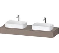 Console Duravit Collection One, 1600x550x170mm, découpe à gauche et à droite, QA4808043430000, Couleur: Basalte mat