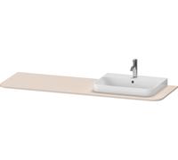 Console Duravit Happy D.2 Plus, 1600x550 mm, 1 découpe à droite, pour meuble sous-lavabo HP4944, HP4963, HP4973, HP031HR8383