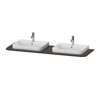 Duravit Plan de travail Happy D.2 160 x 55 cm 2 découpes Noyer HP032HB6969