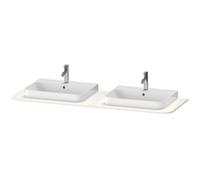 Console Duravit Happy D.2 Plus, 1600x550 mm, 2 découpes, pour meuble sous-lavabo HP4946B, HP4964B, HP4974B, HP032HB2222, Couleur: Décor blanc brillant