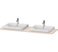 Console Duravit Happy D.2 Plus, 1600x550 mm, 2 découpes, pour meuble sous-lavabo HP4946B, HP4964B, HP4974B, HP032HB8383