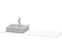 Console Duravit XSquare, 1 découpe à gauche, 1600x16x550mm, XS060HL8585, Couleur: Laque brillante blanche