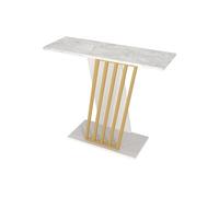 Console - Effet marbre blanc et doré - ORSONA