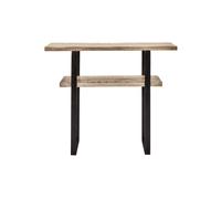 Console en bois de manguier marron, cadre en fer noir, avec rangement - House Doctor, Woda - 90x30x75 cm
