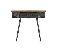 Console en bois de sapin naturel et métal noir - Longueur 90,50 x Profondeur 39 x hauteur 78 cm --
