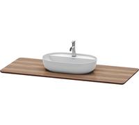 meuble sous vasque Duravit Luv LU946107777 138,8x59,5x2,5cm, en bois massif, avec découpe 2000 , noyer