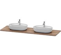 Duravit Console Luv LU9462B7777 178,3x59,5cm, noyer, bois massif, avec 2 découpes
