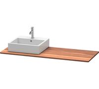 Console en bois massif Duravit XSquare, 1 découpe à gauche, 1400x20x550mm, XS061GL7777