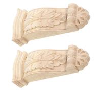 Console en Bois Sculpté Style Romain et Étagères Décoratives | Bois Massif Beige, Surface Prête à Peindre, Soutien de Poutre, Finition Rustique pour Maison et Projets D’ébénisterie