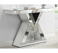 Console en MDF et miroir - Coloris : Argent - ISIDA