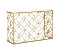 Paris Prix Console en marbre Star 120 cm Blanc et Or