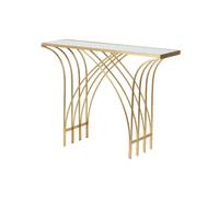 Console en métal doré miroir 104 x 30 x 79 cm
