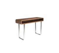 Console en noyer et acier chromé 3000C, 120 x 39 x 75 cm. -