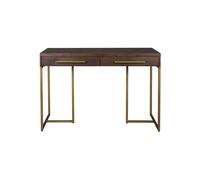 CLASS - Console en bois et laiton L120 Marron foncé