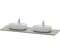 Duravit Console de lavabo Luv LU9467B3333 178,3x59,5 cm pierre de quartz gris structuré 2 découpes