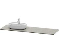Duravit Console Luv LU9468L3333 178,3x59,5cm, gauche, structure grise, en pierre de quartz, 1 découpe