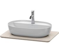 Duravit Luv console de lavabo LU946502525 68,8x47,5cm, structure en sable, en pierre de quartz, avec 1 découpe