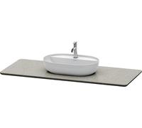 Duravit Console en pierre de quartz Luv LU9466 138,8×59,5 cm, 1 découpe, structure grise