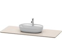 Duravit Plan de toilette Luv LU946602525 138,8×59,5 cm quartz sable avec 1 découpe