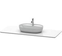 Duravit Luv Meuble sous lavabo LU946601717 138,8x59,5cm, structure blanche, en pierre de quartz, avec 1 découpe