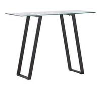 Console en verre et acier Horten Noir G