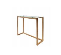 Console en verre et bois Home Déco Factory - Naturel