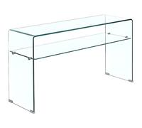 Meubletmoi Console en Verre trempé - étagère Transparente - Table d'entrée Design épurée - Ice