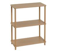 Console étagère meuble d'entrée de 3 niveaux coloris chêne - Longueur 60 x Largeur 30 x Hauteur 76 cm