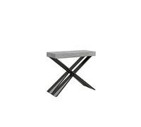Console extensible 90x40/196 cm Diago Small Ciment cadre Anthracite -