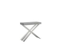 Console extensible 90x40/196 cm Diago Small Ciment cadre Blanc -
