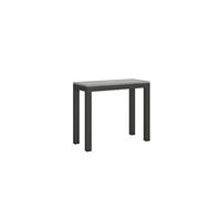 Console extensible 90x40/196 cm Everyday Small Evolution Ciment cadre Anthracite -