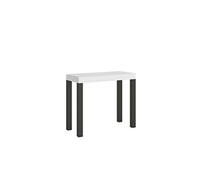 Console extensible 90x40/196 cm Everyday Small Frêne Blanc cadre Anthracite -