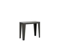 Console extensible 90x40/196 cm Flame Small Evolution Ciment cadre Anthracite -