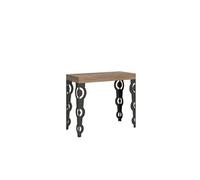 Console extensible 90x40/196 cm Karamay Small Premium Chêne Nature cadre Anthracite -